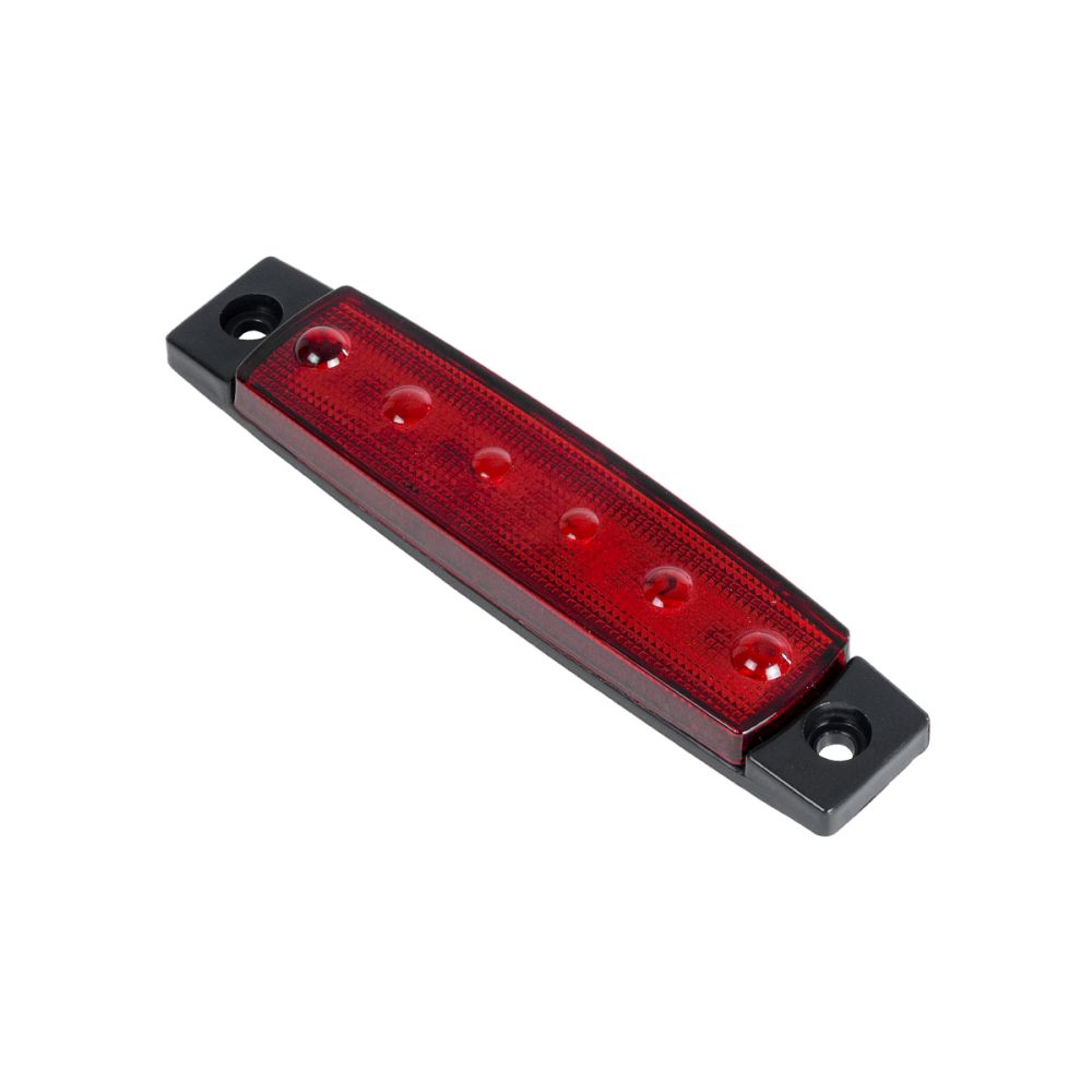 GLOBOSTAR® SIDEMARKER 79901 Φώτα Όγκου Οχημάτων LED 1.5W 75lm 120° DC 10-30V Αδιάβροχο IP66 Κόκκινο - 6 x SMD2835 Sanan Chip - Μ9.5 x Π2 x Υ1.1cm - 1 Χρόνο Εγγύηση