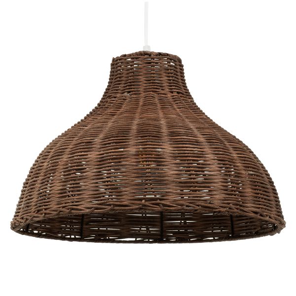 GLOBOSTAR® MAYOTTE 00725 Boho Κρεμαστό Φωτιστικό Οροφής με Ντουί 1 x E27 AC 220-240V IP20 - Καφέ - Μ40 x Π40 x Υ28cm