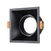 GLOBOSTAR® ALPHA 77833 Χωνευτή Κινούμενη Βάση για Σποτ MR16 με Ντουί GU10/GU5.3 IP20 - Μαύρο Ματ - Μ9 x Π9 x Υ4.5cm / Q8.3cm