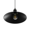 GLOBOSTAR® FERRO 203-0084 Μοντέρνο Κρεμαστό Φωτιστικό Οροφής με Ντουί 1 x E27 AC 220-240V IP20 - Μαύρο - Μ30 x Π30 x Υ15cm