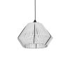 GLOBOSTAR® NUI 205-0063 Boho Κρεμαστό Φωτιστικό Οροφής με Ντουί 1 x E27 AC 220-240V IP20 - Λευκό - M36 x Π36 x Υ27cm