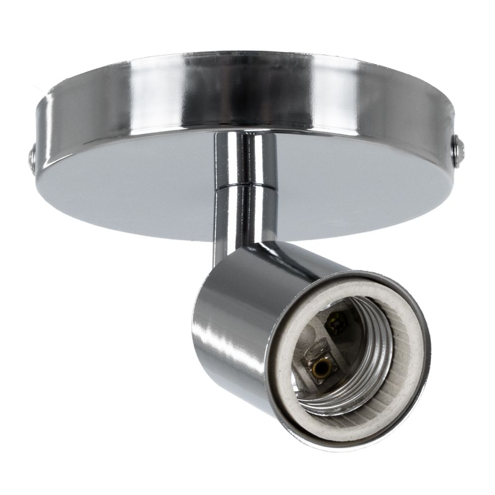 GLOBOSTAR® SARA 00844 Μοντέρνο Φωτιστικό Οροφής με Ντουί 1 x E27 AC 220-240V IP20 - Ασημί - Μ10 x Π10 x Υ10.3cm