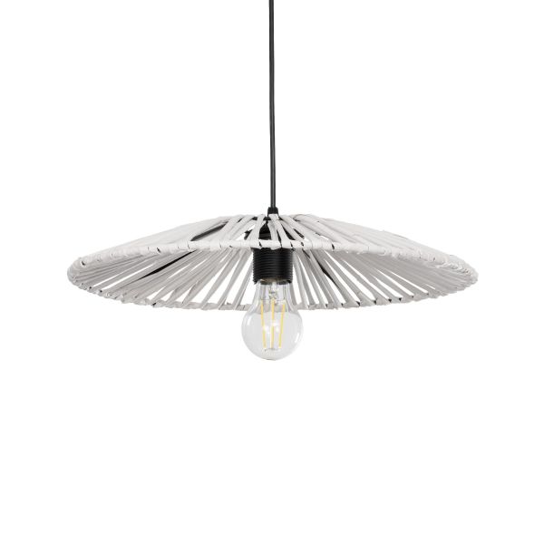 GLOBOSTAR® JAPAN 205-0052 Boho Κρεμαστό Φωτιστικό Οροφής με Ντουί 1 x E27 AC 220-240V IP20 - Λευκό - M40 x Π40 x Υ8cm