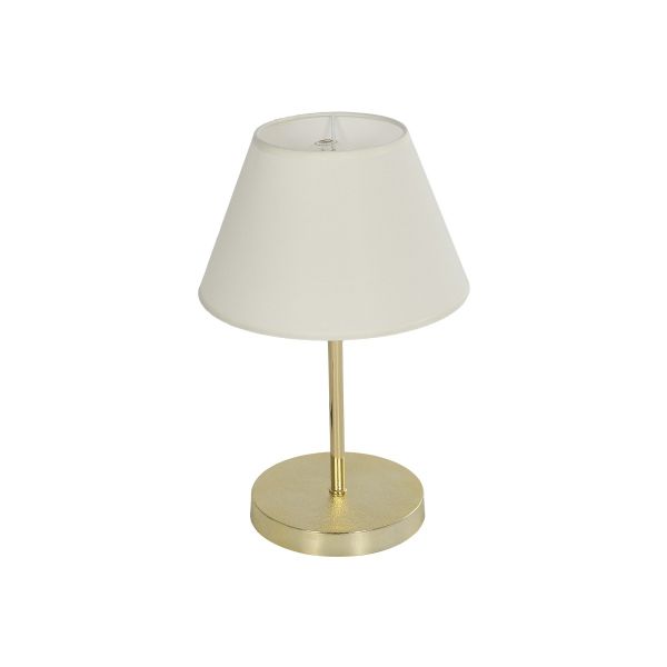 GLOBOSTAR® GLOSSY 204-0071 Μοντέρνο Επιτραπέζιο Φωτιστικό Πορτατίφ με Ντουί 1 x E27 AC 220-240V IP20 - Χρυσό & Λευκό - Μ22 x Π22 x Υ34cm