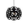 GLOBOSTAR® DOMINIC 202-0031 Μοντέρνο Κρεμαστό Φωτιστικό Οροφής με Ντουί 1 x E27 AC 220-240V IP20 - Μαύρο - Μ30 x Π30 x Υ24cm