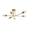 GLOBOSTAR® SPIDI 203-0114 Μοντέρνο Φωτιστικό Οροφής με Ντουί 6 x E27 AC 220-240V IP20 - Χρυσό - Μ61 x Π61 x Υ25cm
