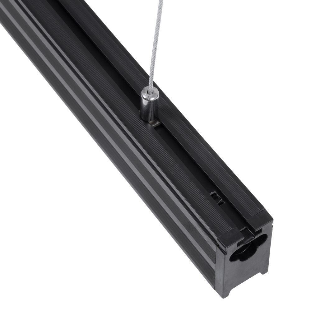 GloboStar® OFFICE 61023-P Γραμμικό Κρεμαστό Φωτιστικό Linear LED 18W 2230lm 120° AC 220-240V Μ120 x Π2 x Υ4cm Ψυχρό Λευκό 6000K - Μαύρο - 3 Years Warranty