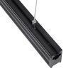 GloboStar® OFFICE 61023-P Γραμμικό Κρεμαστό Φωτιστικό Linear LED 18W 2230lm 120° AC 220-240V Μ120 x Π2 x Υ4cm Ψυχρό Λευκό 6000K - Μαύρο - 3 Years Warranty