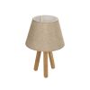 GLOBOSTAR® CAP 204-0067 Μοντέρνο Επιτραπέζιο Φωτιστικό Πορτατίφ με Ντουί 1 x E27 AC 220-240V IP20 - Καφέ & Μπεζ - Μ22 x Π22 x Υ33cm