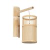 GLOBOSTAR® TULUM 01978 Boho Φωτιστικό Τοίχου - Απλίκα με Ντουί 1 x E27 AC 220-240V IP20 - Μπεζ - Μ16 x Π26.5 x Υ47cm