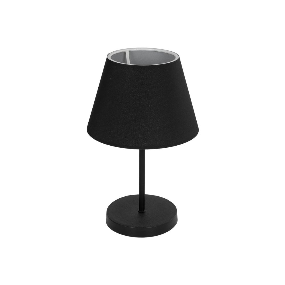 GLOBOSTAR® LARA 204-0074 Μοντέρνο Επιτραπέζιο Φωτιστικό Πορτατίφ με Ντουί 1 x E27 AC 220-240V IP20 - Μαύρο - Μ22 x Π22 x Υ35cm