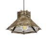 GLOBOSTAR® JUTTI 205-0042 Boho Κρεμαστό Φωτιστικό Οροφής με Ντουί 1 x E27 AC 220-240V IP20 - Μπεζ - M26 x Π26 x Υ15cm