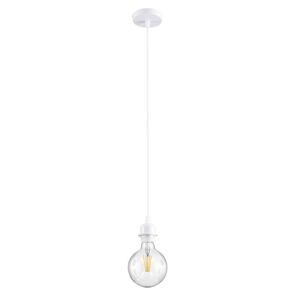 GLOBOSTAR® HANNA 36217 Boho Κρεμαστό Φωτιστικό Οροφής με Ντουί 1 x E27 AC 220-240V IP20 - Μπεζ & Λευκό - Μ4 x Π4 x Υ110cm