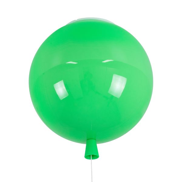GLOBOSTAR® BALLOON 00653 Παιδικό Φωτιστικό Οροφής με Ντουί 1 x E27 AC 220-240V IP20 - Πράσινο - Μ30 x Π30 x Υ33cm