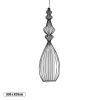 GLOBOSTAR® LILY 01561 Vintage Κρεμαστό Φωτιστικό Οροφής με Ντουί 1 x E27 AC 220-240V IP20 - Μαύρο & Λευκό - Μ20 x Π20 x Υ90cm