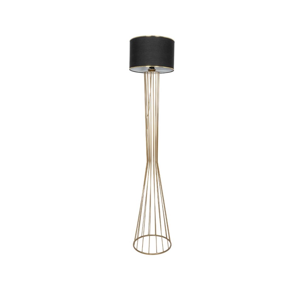 GLOBOSTAR® NOVA 201-0042 Μοντέρνο Επιδαπέδιο Φωτιστικό με Ντουί 1 x E27 AC 220-240V IP20 - Χρυσό & Μαύρο - Μ32 x Π32 x Υ152cm
