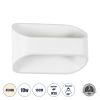GLOBOSTAR® EDEN 60665 Μοντέρνο Φωτιστικό Τοίχου - Απλίκα LED 10W 1000lm 60° AC 220-240V IP20 Φυσικό Λευκό 4500K - Bridgelux COB Chip & TÜV SÜD Driver - Λευκό Ματ - Μ16 x Π10.5 x Υ9cm - 3 Χρόνια Εγγύηση