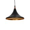 GLOBOSTAR® MARBLE 203-0099 Μοντέρνο Κρεμαστό Φωτιστικό Οροφής με Ντουί 1 x E27 AC 220-240V IP20 - Μαύρο & Χρυσό - Μ30 x Π30 x Υ20cm