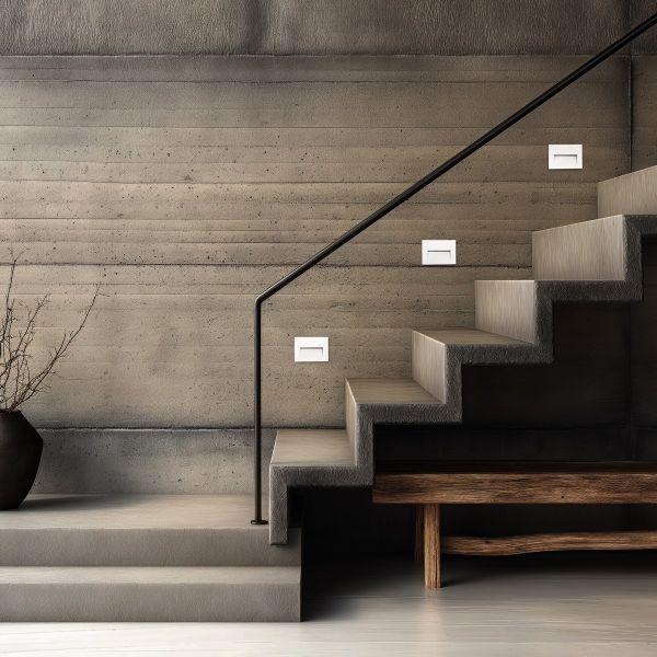 kelvo® STEPART KLV-101-0085 Μοντέρνο Χωνευτό Φωτιστικό Σκαλοπατιού - Διαδρόμου LED 6W 750lm 45° AC 220-240V Αδιάβροχο IP65 Θερμό Λευκό 2700K - Lumileds SMD Chip & TÜV SÜD Driver - Λευκό Ματ - Μ11.5 x Π5.3 x Υ8.3cm / Q10.63 x 7.61cm - 5 Χρόνια Εγγύηση