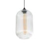 GLOBOSTAR® MELONI 206-0017 Μοντέρνο Κρεμαστό Φωτιστικό Οροφής με Ντουί 1 x E27 AC 220-240V IP20 - Διάφανο - Μ20 x Π20 x Υ38cm