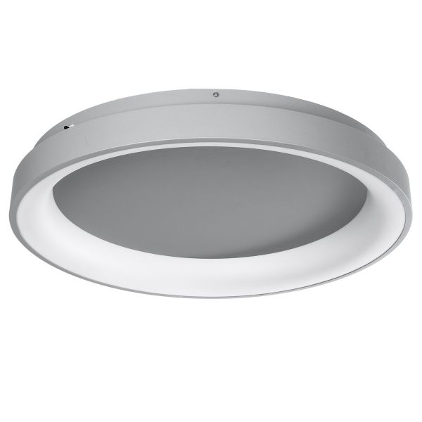 GLOBOSTAR® SALEM 61238 Μοντέρνο Φωτιστικό Οροφής LED 105W 12075lm 120° AC 220-240V IP20 Ρυθμιζόμενο Λευκό CCT με Χειριστήριο από 2700K έως 6000K Dimmable - Lumileds SMD Chip - Γκρι - Μ60 x Π60 x Υ9.5cm - 3 Χρόνια Εγγύηση