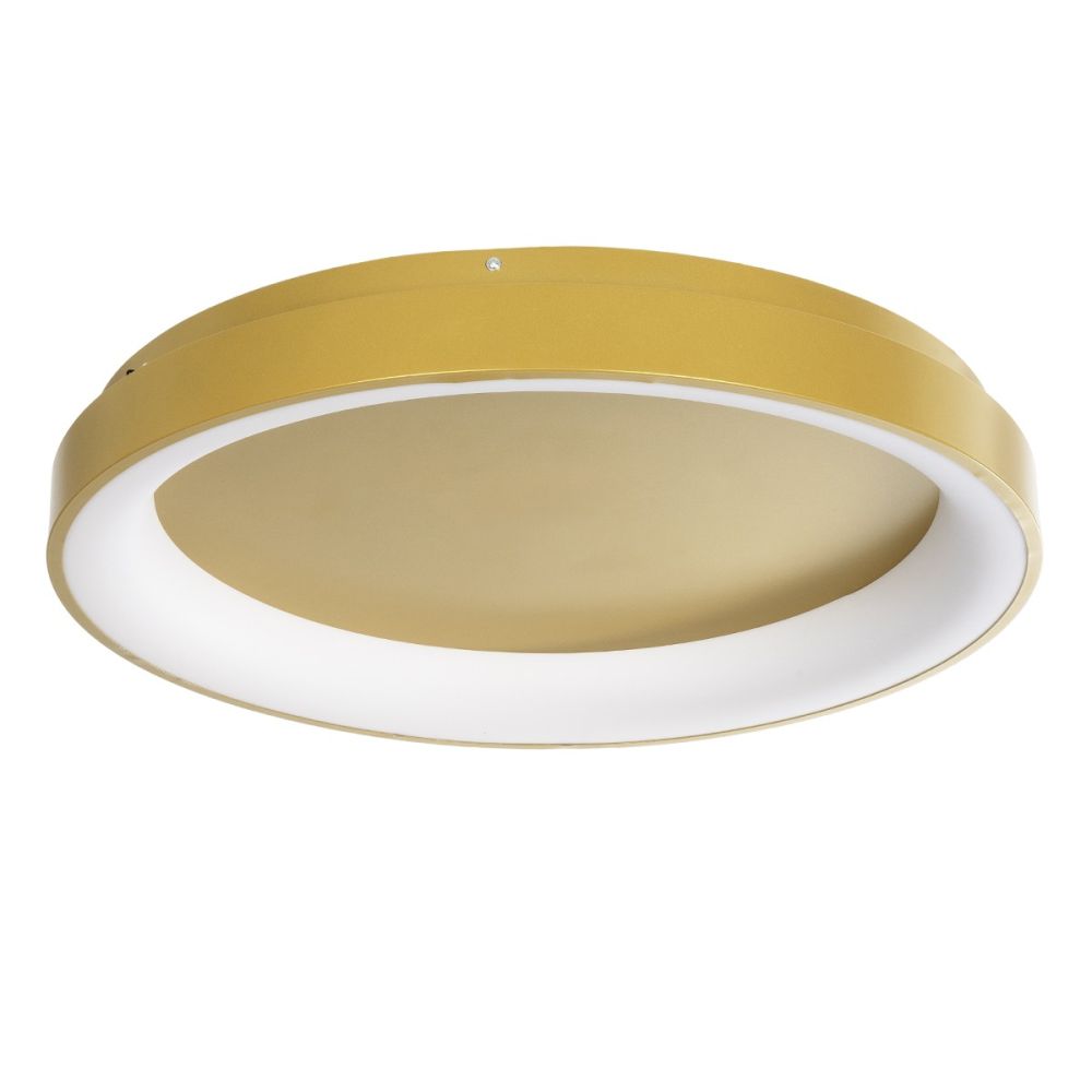GLOBOSTAR® SALEM 61239 Μοντέρνο Φωτιστικό Οροφής LED 105W 12075lm 120° AC 220-240V IP20 Ρυθμιζόμενο Λευκό CCT με Χειριστήριο από 2700K έως 6000K Dimmable - Lumileds SMD Chip - Χρυσό - Μ60 x Π60 x Υ9.5cm - 3 Χρόνια Εγγύηση
