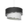 GLOBOSTAR® SONIA 203-0123 Μοντέρνο Κρεμαστό Φωτιστικό Οροφής με Ντουί 1 x E27 AC 220-240V IP20 - Γκρι & Λευκό - Μ30 x Π30 x Υ24cm