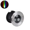 GLOBOSTAR® UNDERWATERHUNI 90416 Υποβρύχιο Χωνευτό Σποτ για Σιντριβάνια/Πισίνες LED 3W 300lm 30° DC 24V Αδιάβροχο IP68 Πολύχρωμο RGBW Dimmable DMX512 - Bridgelux SMD Chip - Ανοξείδωτο Ατσάλι SS304 - Μ10 x Π10 x Υ7.5cm / Q9.5 - 3 Χρόνια Εγγύηση