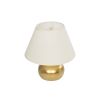 GLOBOSTAR® KORG 204-0184 Μοντέρνο Επιτραπέζιο Φωτιστικό Πορτατίφ με Ντουί 1 x E27 AC 220-240V IP20 - Χάλκινο & Μπεζ - Μ17 x Π17 x Υ23cm