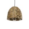 GLOBOSTAR® MEKA 204-0165 Boho Κρεμαστό Φωτιστικό Οροφής με Ντουί 1 x E27 AC 220-240V IP20 - Μπεζ - Μ30 x Π30 x Υ28cm