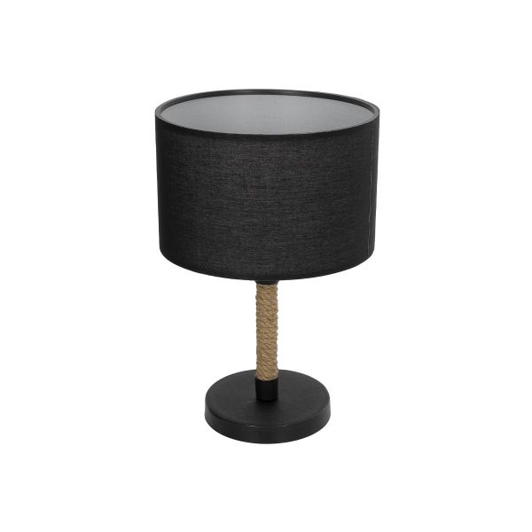 GLOBOSTAR® STRING 204-0072 Μοντέρνο Επιτραπέζιο Φωτιστικό Πορτατίφ με Ντουί 1 x E27 AC 220-240V IP20 - Μαύρο & Μπεζ - Μ24 x Π24 x Υ37cm