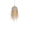 GLOBOSTAR® PLUVIA 205-0082 Boho Κρεμαστό Φωτιστικό Οροφής με Ντουί 1 x E27 AC 220-240V IP20 - Μπεζ - M30 x Π30 x Υ70cm