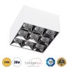 GLOBOSTAR® LUMINAR 60339 Downlight Σποτ LED 30W 4050lm 36° AC 220-240V IP20 Θερμό Λευκό 2700K - Osram SMD Chip & TÜV SÜD Driver - Λευκό Ματ - Μ12 x Π12 x Υ6.6cm - 5 Χρόνια Εγγύηση