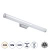 GLOBOSTAR® MABEL 60430 Μοντέρνο Φωτιστικό Τοίχου - Απλίκα Καθρέπτη Μπάνιου LED 12W 1400lm 240° AC 220-240V IP44 Φυσικό Λευκό 4500K - Lumileds SMD Chip & TÜV SÜD Driver - Νίκελ Χρώμιο - Μ60 x Π10 x Υ5cm - 3 Χρόνια Εγγύηση