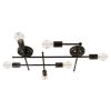 GLOBOSTAR® PIPING 00666-1 Vintage Φωτιστικό Οροφής με Ντουί 6 x E27 AC 220-240V IP20 - Μπρούτζινο - Μ66 x Π9.5 x Υ49cm