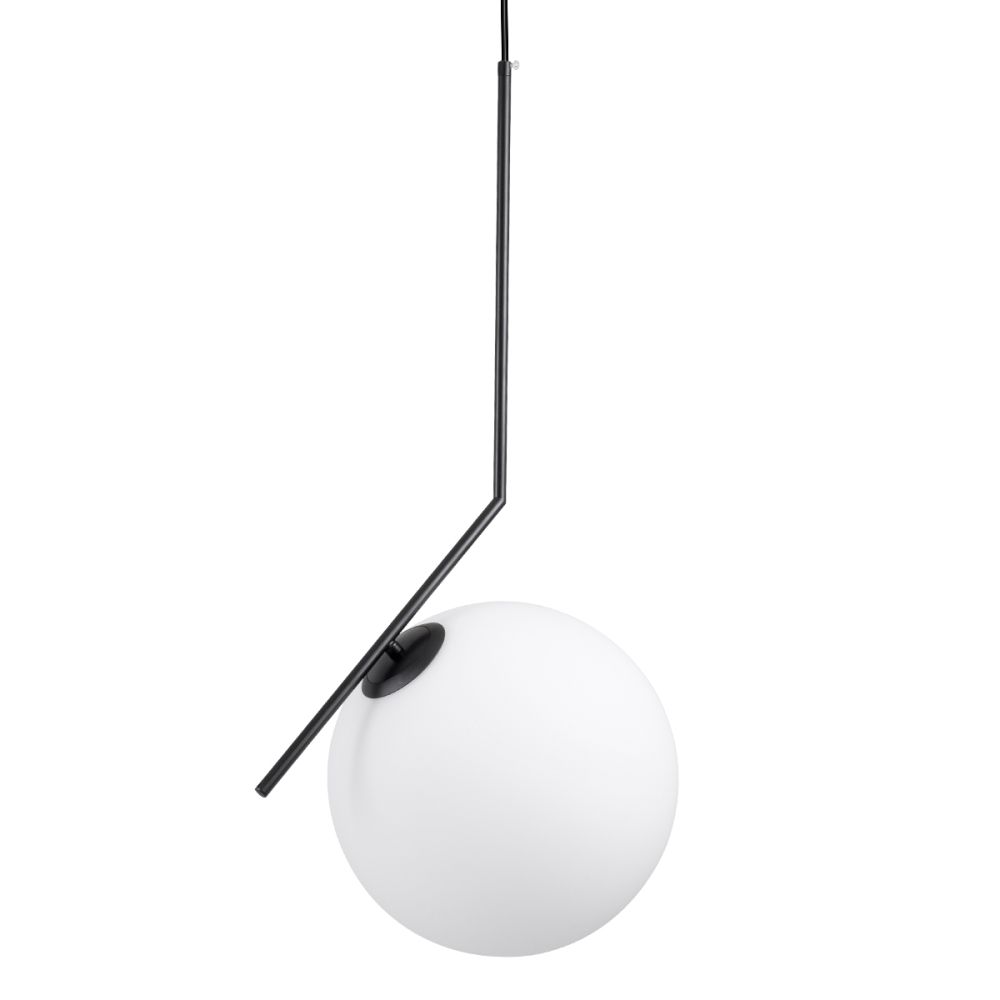 GLOBOSTAR® MONROE 00957 Μοντέρνο Κρεμαστό Φωτιστικό Οροφής με Ντουί 1 x E27 AC 220-240V IP20 - Μαύρο & Λευκό - Μ30 x Π30 x Υ75cm