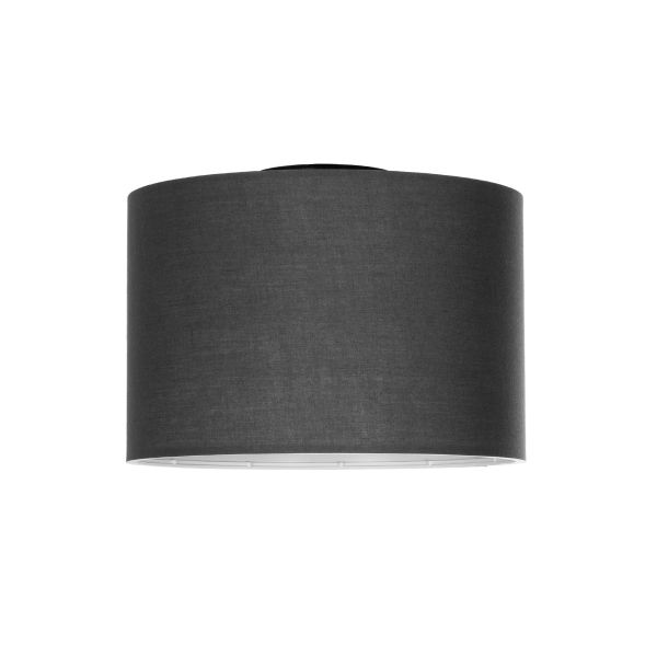 GloboStar® CILIO 203-0153 Μοντέρνο Φωτιστικό Οροφής Καπέλο Μονόφωτο 1 x E27 IP20 Γκρι Ύφασμα - Μ30 x Π30 x Υ22cm