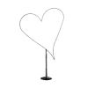 GLOBOSTAR® XMAS-HEART Χριστουγεννιάτικο Διακοσμητικό Φωτιστικό LED 19,5W 780lm 360° AC 220-240V Αδιάβροχο IP65 Θερμό Λευκό 2700K  - Μαύρο & Διάφανο - M100 x Π25 x Υ157cm - 2 Χρόνια Εγγύηση