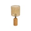 GLOBOSTAR® HARD 204-0065 Boho Επιτραπέζιο Φωτιστικό Πορτατίφ με Ντουί 1 x E14 AC 220-240V IP20 - Καφέ & Μπεζ - Μ15 x Π15 x Υ35cm
