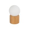 GLOBOSTAR® BOARD 204-0144 Μοντέρνο Επιτραπέζιο Φωτιστικό Πορτατίφ με Ντουί 1 x E14 AC 220-240V IP20 - Μπεζ & Λευκό - Μ15 x Π15 x Υ24cm