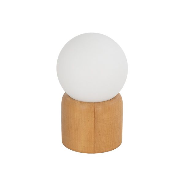 GLOBOSTAR® BOARD 204-0144 Μοντέρνο Επιτραπέζιο Φωτιστικό Πορτατίφ με Ντουί 1 x E14 AC 220-240V IP20 - Μπεζ & Λευκό - Μ15 x Π15 x Υ24cm