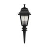 GloboStar® SOLME 203-0213 Vintage Καρφωτό Φωτιστικό Φαναράκι Μονόφωτο 1 x E27 IP44 Μαύρο & Διάφανο Πλαστικό - Μ22 x Π22 x Υ35cm