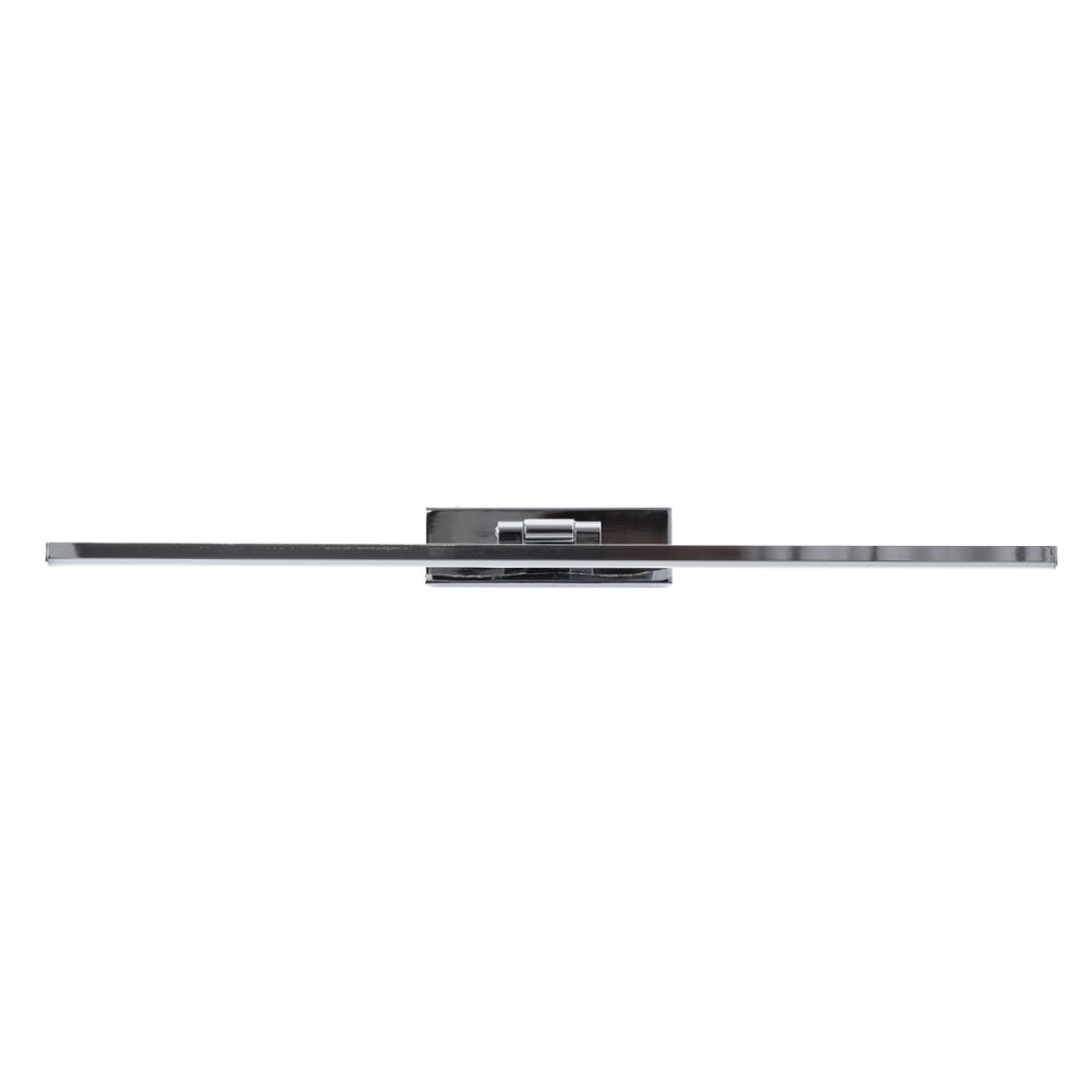 GLOBOSTAR® ELLIS 60445 Μοντέρνο Φωτιστικό Τοίχου - Απλίκα Καθρέπτη Μπάνιου LED 12W 1400lm 120° AC 220-240V IP44 Φυσικό Λευκό 4500K - Lumileds SMD Chip & TÜV SÜD Driver - Νίκελ Χρώμιο - Μ60 x Π16 x Υ6cm - 3 Χρόνια Εγγύηση