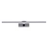GLOBOSTAR® ELLIS 60445 Μοντέρνο Φωτιστικό Τοίχου - Απλίκα Καθρέπτη Μπάνιου LED 12W 1400lm 120° AC 220-240V IP44 Φυσικό Λευκό 4500K - Lumileds SMD Chip & TÜV SÜD Driver - Νίκελ Χρώμιο - Μ60 x Π16 x Υ6cm - 3 Χρόνια Εγγύηση