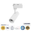 GloboStar® LUGANO 60802 Μονοφασικό Φωτιστικό Σποτ Ράγας LED 10W 1200lm 36° Acrylic HQ LENS AC 220-240V IP20 Φ4.5 x Υ18cm Θερμό Λευκό 2700K - EUROTRACK® System 1L+1N - Λευκό - Bridgelux Chip - TÜV Certified Driver - 5 Χρόνια Εγγύηση