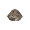 GLOBOSTAR® NUI 205-0067 Boho Κρεμαστό Φωτιστικό Οροφής με Ντουί 1 x E27 AC 220-240V IP20 - Μπεζ - M36 x Π36 x Υ27cm