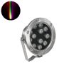 GLOBOSTAR® UNDERWATERJERRY 90425 Υποβρύχιο Επιφανειακό Σποτ για Σιντριβάνια/Πισίνες LED 12W 1200lm 30° DC 24V Αδιάβροχο IP68 Πολύχρωμο RGBW Dimmable DMX512 - Bridgelux SMD Chip - Ανοξείδωτο Ατσάλι 304 - Μ14.5 x Π7 x Υ19cm - 3 Χρόνια Εγγύηση
