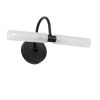 GLOBOSTAR® PAOLA 60416 Μοντέρνο Φωτιστικό Τοίχου - Απλίκα Καθρέπτη Μπάνιου με Ντουί 2 x G9 AC 220-240V Αδιάβροχο IP44 - Μαύρο Ματ & Λευκό - Μ31 x Π16 x Υ15cm