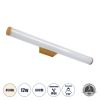 GLOBOSTAR® MABEL 60431 Μοντέρνο Φωτιστικό Τοίχου - Απλίκα Καθρέπτη Μπάνιου LED 12W 1400lm 270° AC 220-240V IP44 Φυσικό Λευκό 4500K - Lumileds SMD Chip & TÜV SÜD Driver - Χάλκινο - Μ60 x Π10 x Υ5cm - 3 Χρόνια Εγγύηση