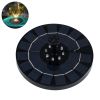 GLOBOSTAR® FOUNTAIN 71531 Διακοσμητικό Συντριβάνι LED 3W 120lm 120° DC 5V με Φωτοβολταϊκό Panel 5V 0.2W & Επαναφορτιζόμενη Μπαταρία Li-ion 3.2V 1500mAh Αδιάβροχο IP68 Θερμό Λευκό 2700K - Sanan Diode Chip - Μαύρο - 4 Μπέκ Ψεκασμού - Μ18 x Π18 x Υ8cm - 